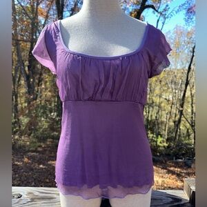 NWT Anthropologie Westowear Purple Sheer Blouse